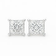 Stud Earrings with Princess-Cut Lab-Grown Diamond - 0.50ct in 10K/14K gold and platinum with certified lab-grown or natural diamonds