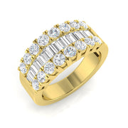Baguette & Brilliant Diamond Ring Eternity Ring in 10K/14K gold and platinum with certified lab-grown or natural diamonds