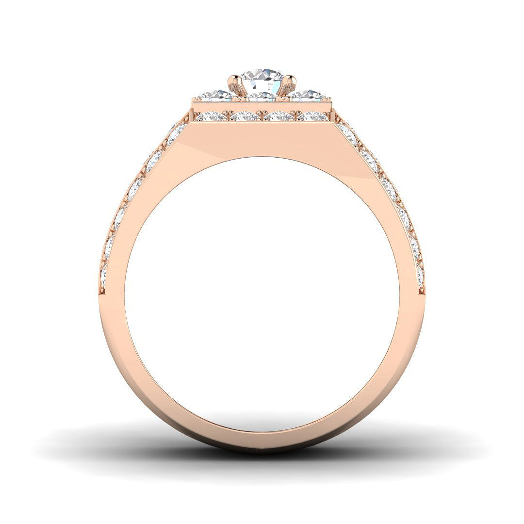 Men’s Diamond Pave Ring in in 10K/14K gold and platinum with certified lab-grown or natural diamonds