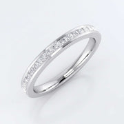 Lab-Grown Diamond Princess Half Eternity Ring in 10K/14K gold and platinum with certified lab-grown or natural diamonds