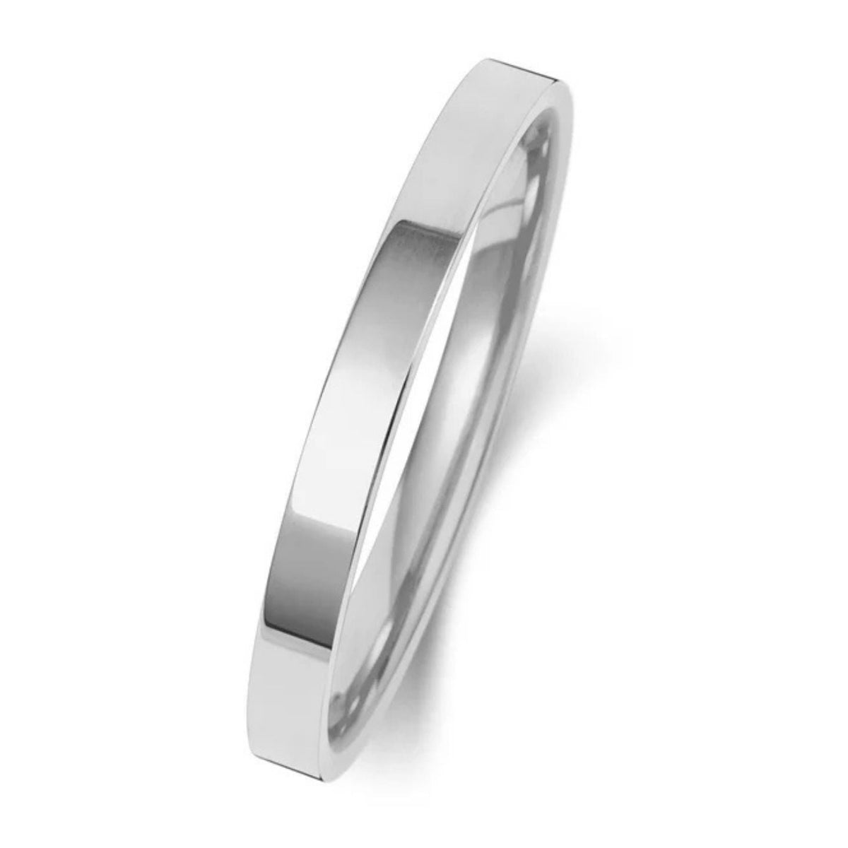 Flat Court Shape Plain Wedding Band for Women in 10K/14K gold and platinum with certified lab-grown or natural diamonds