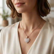 Heart-Shaped Diamond Pendant in 10K/14K gold and platinum with certified lab-grown or natural diamonds