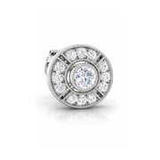 Elegant Vintage Round Diamond Stud Earrings in 10K/14K gold and platinum with certified lab-grown or natural diamonds