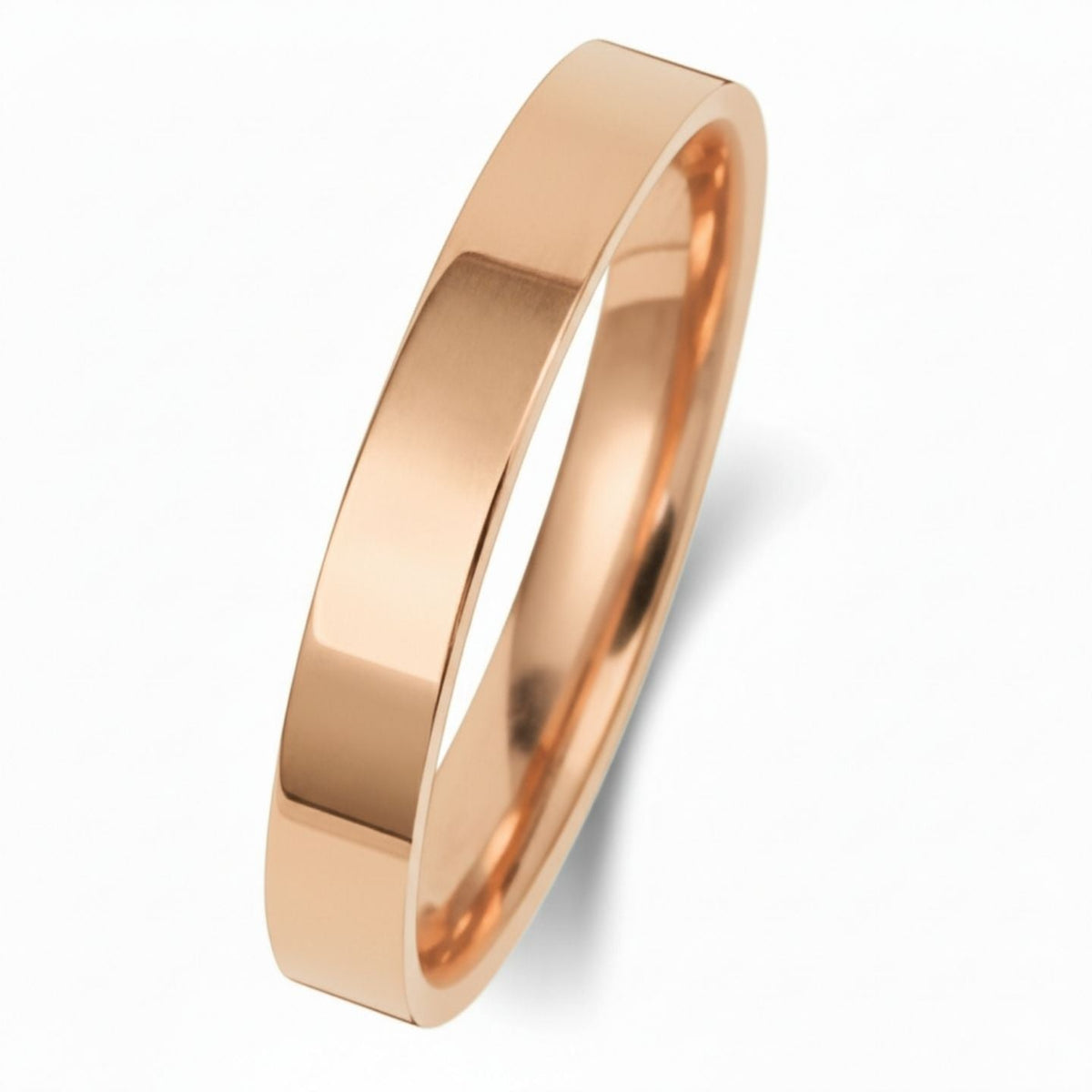 Flat Court Shape Plain Wedding Band for Women in 10K/14K gold and platinum with certified lab-grown or natural diamonds