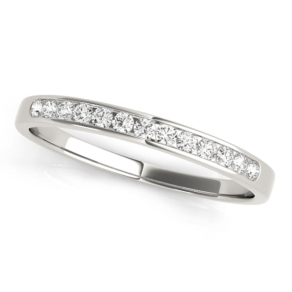 Channel Set Half Eternity Ring in Gold & Platinum