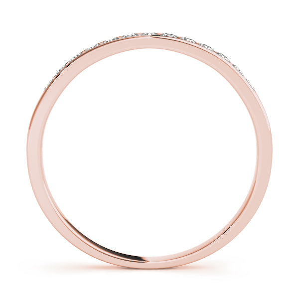 Channel Set Half Eternity Ring in Gold & Platinum