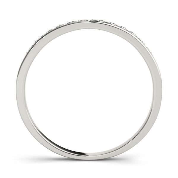 Channel Set Half Eternity Ring in Gold & Platinum