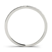Channel Set Half Eternity Ring in Gold & Platinum