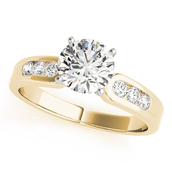 Timeless Channel-Set Round Diamond Engagement Ring in 10K/14K gold and platinum with certified lab-grown or natural diamonds