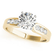 Timeless Channel-Set Round Diamond Engagement Ring in 10K/14K gold and platinum with certified lab-grown or natural diamonds