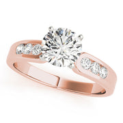 Timeless Channel-Set Round Diamond Engagement Ring in 10K/14K gold and platinum with certified lab-grown or natural diamonds