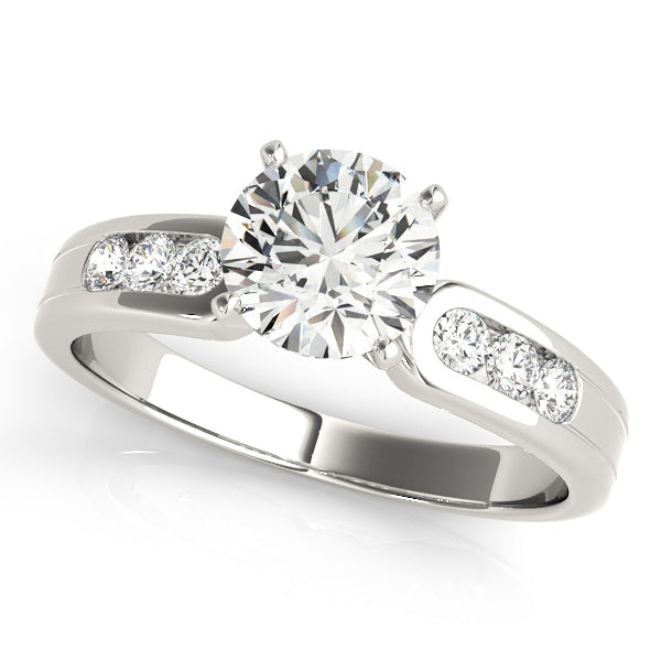 Timeless Channel-Set Round Diamond Engagement Ring in 10K/14K gold and platinum with certified lab-grown or natural diamonds