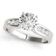 Timeless Channel-Set Round Diamond Engagement Ring in 10K/14K gold and platinum with certified lab-grown or natural diamonds