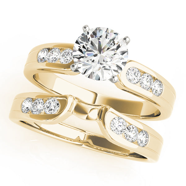 Timeless Channel-Set Round Diamond Engagement Ring in 10K/14K gold and platinum with certified lab-grown or natural diamonds