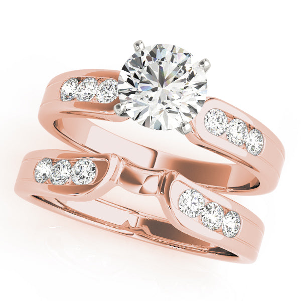 Timeless Channel-Set Round Diamond Engagement Ring in 10K/14K gold and platinum with certified lab-grown or natural diamonds