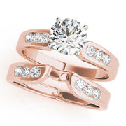 Timeless Channel-Set Round Diamond Engagement Ring in 10K/14K gold and platinum with certified lab-grown or natural diamonds