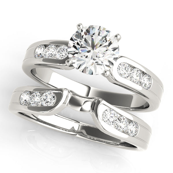 Timeless Channel-Set Round Diamond Engagement Ring in 10K/14K gold and platinum with certified lab-grown or natural diamonds