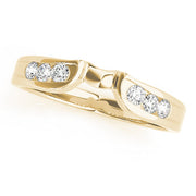Curved Bands Half Eternity Ring in 10K/14K gold and platinum with certified lab-grown or natural diamonds