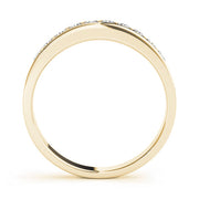 Round Channel Set Half Eternity Ring in Gold & Platinum