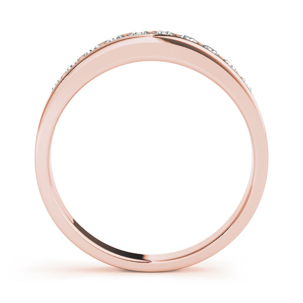 Round Channel Set Half Eternity Ring in Gold & Platinum