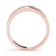 Round Channel Set Half Eternity Ring in Gold & Platinum