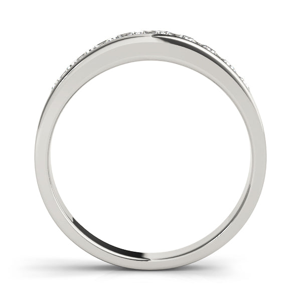 Round Channel Set Half Eternity Ring in Gold & Platinum