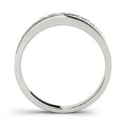 Round Channel Set Half Eternity Ring in Gold & Platinum