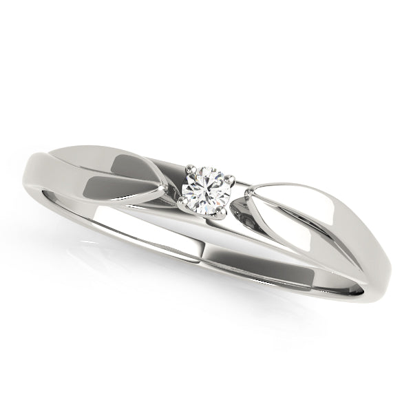 Prong Set Half Eternity Ring in Gold & Platinum