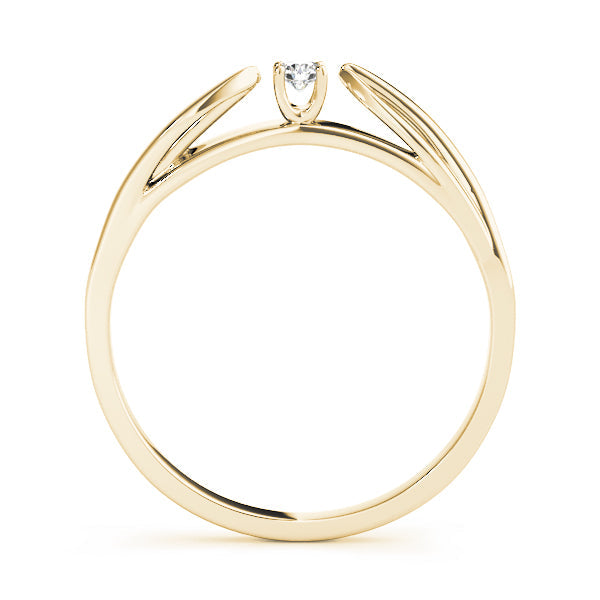 Prong Set Half Eternity Ring in Gold & Platinum