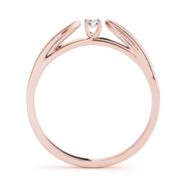 Prong Set Half Eternity Ring in Gold & Platinum