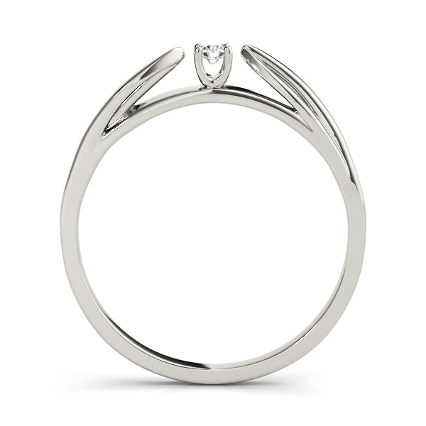 Prong Set Half Eternity Ring in Gold & Platinum