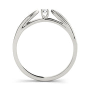 Prong Set Half Eternity Ring in Gold & Platinum