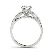 Luxe Bypass Round Diamond Engagement Ring in 10K/14K gold and platinum with certified lab-grown or natural diamonds