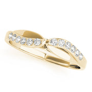 Split Shank Curved Half Eternity Ring in 10K/14K gold and platinum with certified lab-grown or natural diamonds