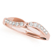 Split Shank Curved Half Eternity Ring in Gold & Platinum