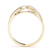 Split Shank Curved Half Eternity Ring in Gold & Platinum