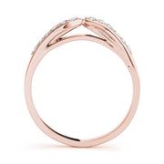 Split Shank Curved Half Eternity Ring in Gold & Platinum