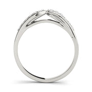 Split Shank Curved Half Eternity Ring in Gold & Platinum