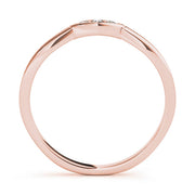 3-Stone Curved Half Eternity Ring in Gold & Platinum