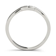 3-Stone Curved Half Eternity Ring in Gold & Platinum