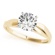 Iconic Solitaires Round Diamond Engagement Ring in 10K/14K gold and platinum with certified lab-grown or natural diamonds