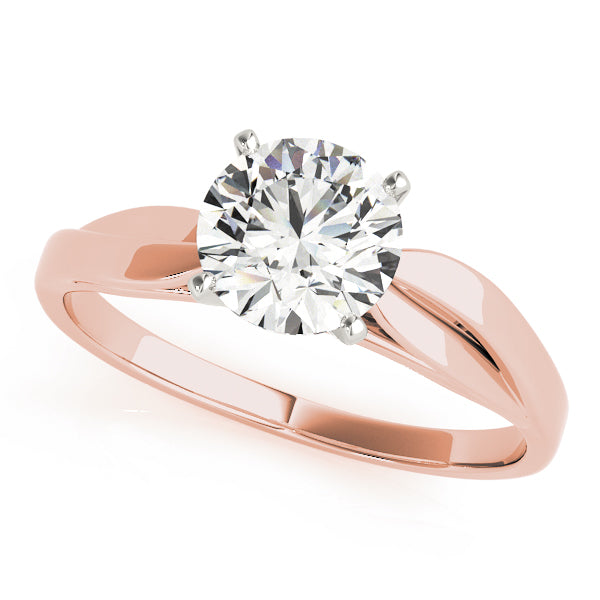 Iconic Solitaires Round Diamond Engagement Ring in 10K/14K gold and platinum with certified lab-grown or natural diamonds