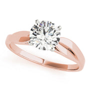 Iconic Solitaires Round Diamond Engagement Ring in 10K/14K gold and platinum with certified lab-grown or natural diamonds
