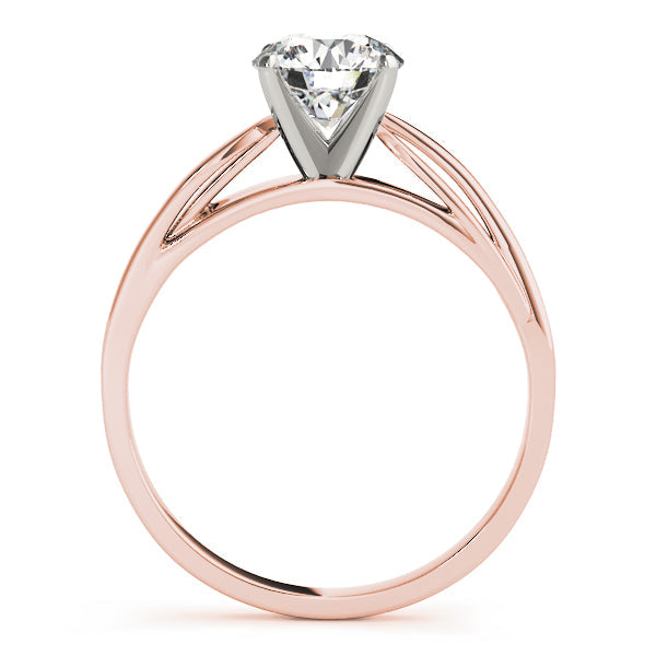 Iconic Solitaires Round Diamond Engagement Ring in 10K/14K gold and platinum with certified lab-grown or natural diamonds