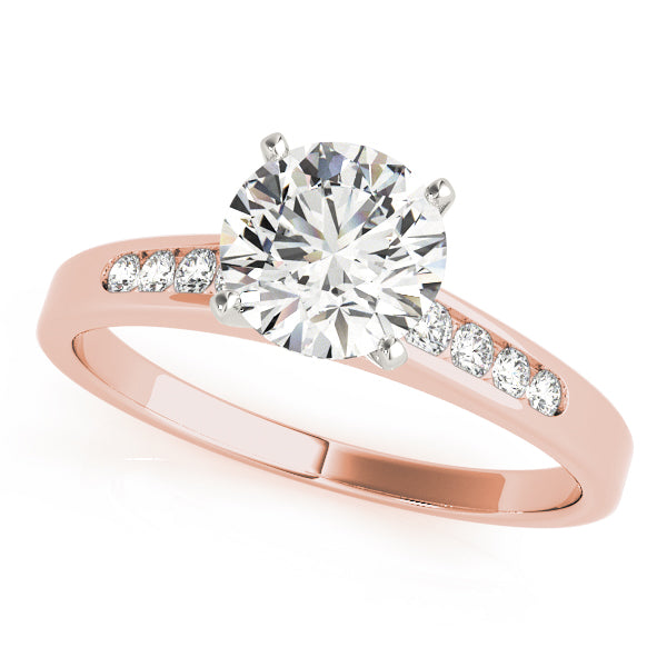 Signature Channel-Set Round Diamond Engagement Ring in 10K/14K gold and platinum with certified lab-grown or natural diamonds