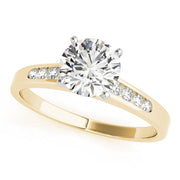 Signature Channel-Set Round Diamond Engagement Ring in 10K/14K gold and platinum with certified lab-grown or natural diamonds