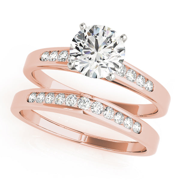 Signature Channel-Set Round Diamond Engagement Ring in 10K/14K gold and platinum with certified lab-grown or natural diamonds
