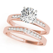 Signature Channel-Set Round Diamond Engagement Ring in 10K/14K gold and platinum with certified lab-grown or natural diamonds