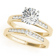 Signature Channel-Set Round Diamond Engagement Ring in 10K/14K gold and platinum with certified lab-grown or natural diamonds