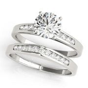 Signature Channel-Set Round Diamond Engagement Ring in 10K/14K gold and platinum with certified lab-grown or natural diamonds